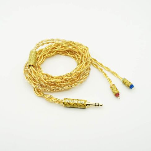 Penon Vocal 4 Shares 60 Cores OCC Silver-Plated Plus Gold Foil Wires HiFi Audiophile in-Ear Monitor Earphone Replacement Cable IEM Earbud Upgrade Cable (2Pin 0.78mm, 4.4mm Balanced) in Saudi Arabia