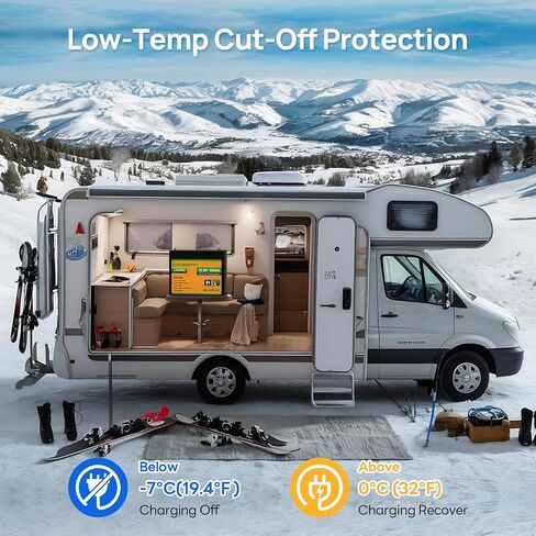 بطارية ليثيوم 12V 100AH ​​الجديرة بالبيئة مع شاشة SOC ، وترقية 2.0 مع بلوتوث مدمج ، 100A BMS مع حماية منخفضة الإيقاع ، مناسبة ل RV ، والتخييم ، ومحرك الصيد الشمسي خارج الشبكة in Kuwait