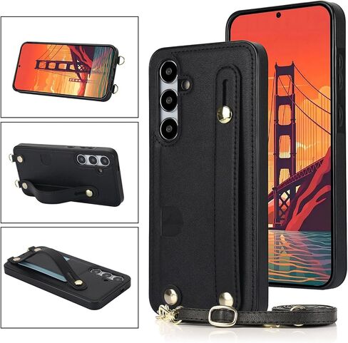 حقيبة محفظة لـ Samsung Galaxy S24 Fe 6.7 "، علبة هاتف PU Leather مع فتحات البطاقة ، حزام الكتف القابل للإزالة ، غطاء واقٍ مقاوم للصدمات لـ Galaxy S24 Fe XK-Green in Saudi Arabia