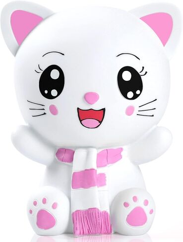 H&W Lovely Pink Piggy Bank for Baby, Very Cute Coin Bank, Shatterproof Money Bank for Kids --- Crown Stare Piggy, Great Coin Bank Gift for Boy, Girl in Saudi Arabia