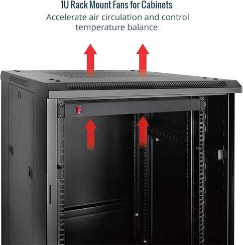 Tecmojo Rack Cabinet Mounted Server 1U 2 Fan Unit Cooling System Exhaust Airflow, for Cooling AV, Home Theater, Network 19inch Racks in Kuwait