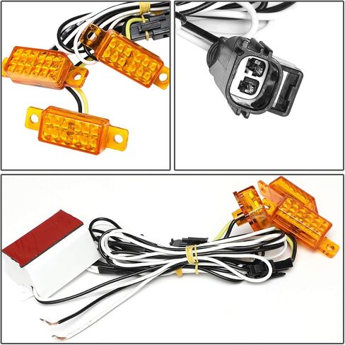 DNA Motoring WF-JEEP97-MBK مشاعل عجلة جانبية مثبتة بالجيب 4 قطع/مجموعة متوافقة مع 1997-2006 Wrangler 7 بوصات تغطية الإطارات الأمامية/الخلفية in Saudi Arabia