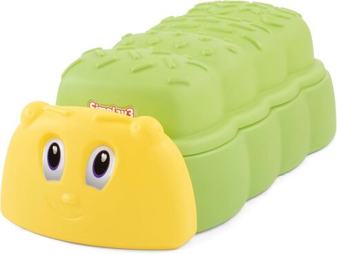 Simplay3 Caterpillar Sandbox with Lid, Kids Plastic Sandbox with Lid for Outdoor Play and Indoor Sensory Play, Made in USA in Saudi Arabia