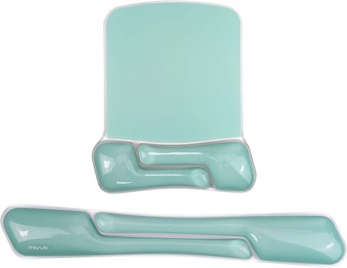 Mosiso Gel Wrist Rest Prest for Mouse Pad & Keyboard Set ، غير منتظم مستطيل مستطيل للوحة المفاتيح لوحة مفاتيح Mousepad Pad Non-slip Soft التبريد. in Saudi Arabia