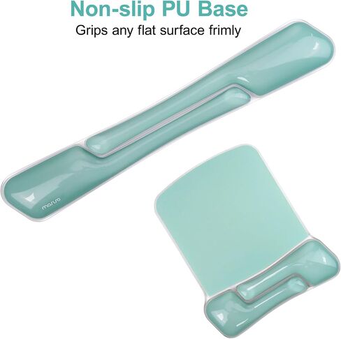 Mosiso Gel Wrist Rest Prest for Mouse Pad & Keyboard Set ، غير منتظم مستطيل مستطيل للوحة المفاتيح لوحة مفاتيح Mousepad Pad Non-slip Soft التبريد. in Saudi Arabia