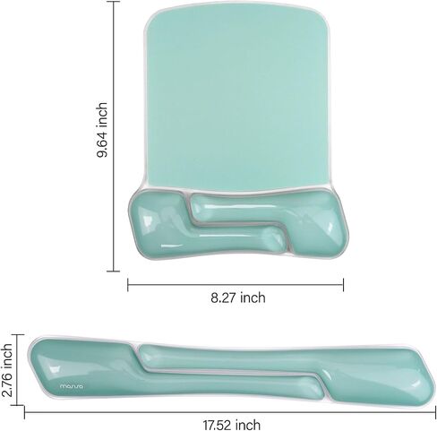 Mosiso Gel Wrist Rest Prest for Mouse Pad & Keyboard Set ، غير منتظم مستطيل مستطيل للوحة المفاتيح لوحة مفاتيح Mousepad Pad Non-slip Soft التبريد. in Saudi Arabia
