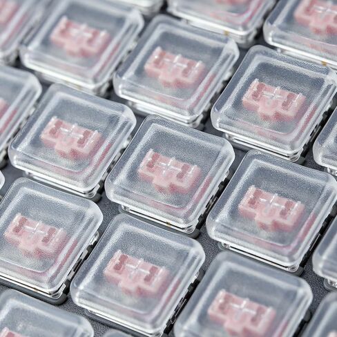 مفاتيح مفاتيح PBT منخفضة للوحة المفاتيح الميكانيكية ، مجموعة بيضاء شفافة ، 40 قطعة 1U in Saudi Arabia