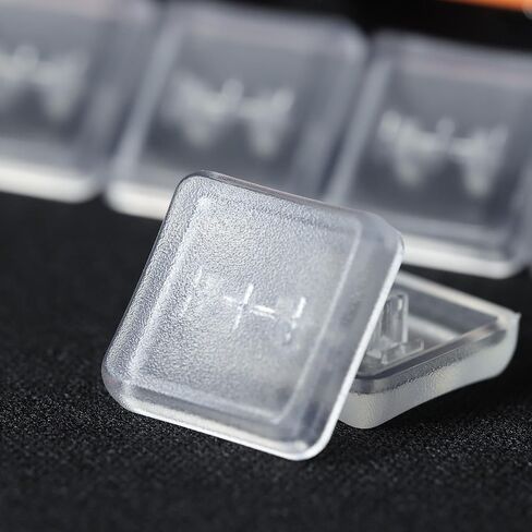 مفاتيح مفاتيح PBT منخفضة للوحة المفاتيح الميكانيكية ، مجموعة بيضاء شفافة ، 40 قطعة 1U in Saudi Arabia