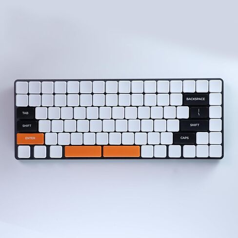 Low Profile PBT Keycaps for Mechanical Keyboard, Frosted Transparent White, 40-Piece 1U Set in Kuwait