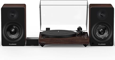 مرجع Fulance RT82 High Fidelity Vinyl Durntable مع PA10 phono preamp و AI61 مكبرات الصوت 6.5 بوصة ، خرطوشة Ortofon OM10 ، مضخم الفئة D 120W ، Bluetooth (الجوز الطبيعي) in Kuwait