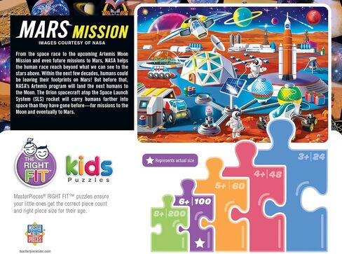 MasterPieces 100 Piece Licensed Jigsaw Puzzle for Kids - NASA Sunrise in Space - 11.5"x15" in Saudi Arabia