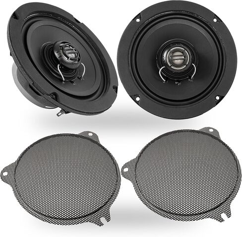 NVX® XFHD6F Premium 6.5" Motorcycle Speakers, 600W Peak (300W RMS), 2-Ohm Front Fairing Coaxials with 1" Titanium Tweeters, Waterproof, Plug-and-Play Upgrade for Harley-Davidson Touring 2014 up (Pair) in Saudi Arabia