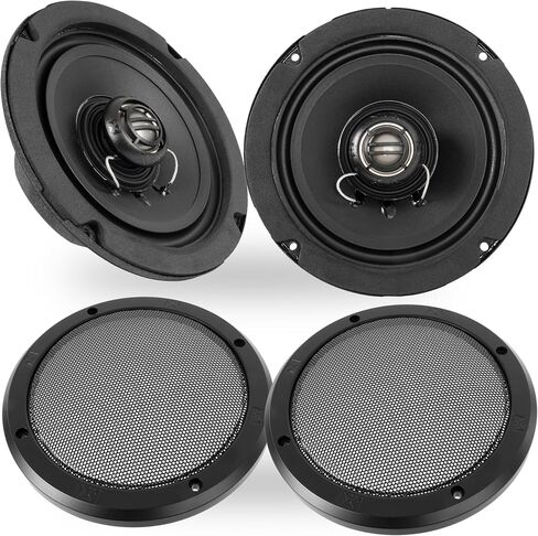 NVX® XFHD6F Premium 6.5" Motorcycle Speakers, 600W Peak (300W RMS), 2-Ohm Front Fairing Coaxials with 1" Titanium Tweeters, Waterproof, Plug-and-Play Upgrade for Harley-Davidson Touring 2014 up (Pair) in Saudi Arabia