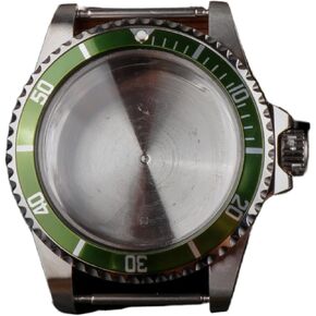 Watch Case For NH35/36 Movement Acrylic Dome Crystal Green Aluminum Bezel Ratchet 120 Clicks Watch Accessories 5ATM watch case