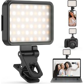 Selfie Light with 84 LED & 3 Light Modes - Rechargeable Clip for iPad, Camera, Laptop & More