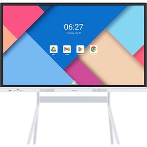 75 Inch 4K Smart Board - Google EDLA-Certified Interactive Whiteboard, Android 14 OS, 50-Point Touch, Wireless Casting - Digital Whiteboard for Classrooms & Hybrid Offices (Board only)