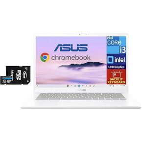 ASUS Chromebook Plus CX34 14" FHD Intel Core i3-1215U 1.20 GHz up to 4.40 GHz 8GB 128G UFS SSD Intel UHD Graphics ChromeOS Laptop - CX3402CBA-DH388-WH (Renewed)