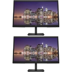 HP P24v G5 24 inch 1920 x 1080 Full HD Edge LED LCD Monitor, 2-Pack Bundle with HDMI, and VGA