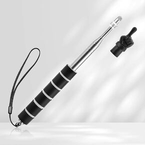 Teacher Pointer Finger Stick with Felt Head, Extendable Classroom Hand Pointer Stick for Digital Whiteboard, Telescopic Presentation Pointer for Elementary School Kindergarten
