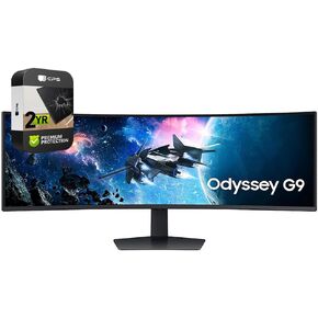 SAMSUNG LS49CG954E 49 inch Odyssey G9 G95C DQHD 240Hz 1ms(GtG) DisplayHDR 1000 Curved Gaming Monitor (Renewed) Bundle with 2 YR CPS Enhanced Protection Pack