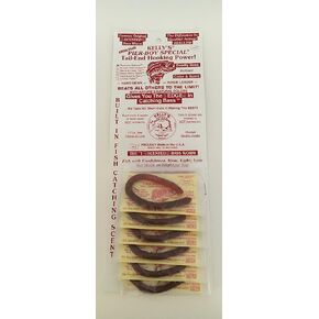 Christmas Stocking Stuffer Kellys Worms Peachie Natural 6 Pack Bundle Kelly Worms for Bass Fishing Licorice Scented Bait Fishing Lure