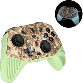 Silicone Skin Cover for GameSir Cyclone 2 Controller, Anti-Slip Protective Case for GameSir Cyclone2 Control, Cyclone 2 Controller Accessories Camo & Glow in The Dark, Neon Green in Kuwait