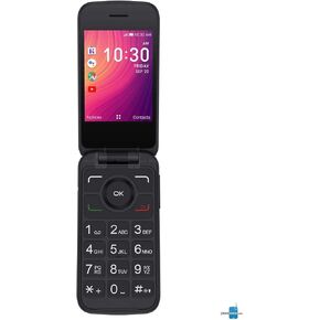 Alcatel GO FLIP 3 Black 4GB 4052W (GSM Unlocked) Flip Phone - For Senior Easy Use (Renewed)