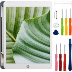 New LCD Display for iPad Air 2 2014 9.7" A1566 A1567 Touch Screen Digitizer Assembly Replacement with Upgraded Repair Tools Kit-White
