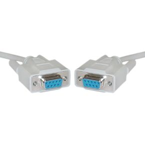 CableWholesale 6 feet DB9 Female Serial Cable, DB9 Female to Female, UL Rated, 9 Conductor, 1:1, Gray, 9 Pin Serial Cable Female to Female, DB9 RS232 Female to Female Cable