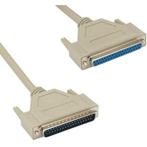 KENTEK 10 Feet FT DB37 Serial Extension Cable Cord Connector 28 AWG Molded RS-449 37 Pin Male to Female M/F for PC Mac Printer Network Modem