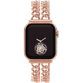 Gold Watch Bands for Women Compatible with Apple Watch Band 38mm 40mm 41mm 42mm 44mm 45mm 46mm 49mm Adjustable Metal Band Cowboy Steel Chain Bracelet for iWatch Series1/2/3/4/5/6/7/8/9/10/SE