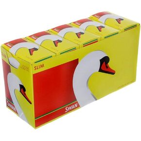 JDbrands Swan Slimline Filter Tips-10 box-1650 Tips, Paper, Yellow, 4 x 4 x 2 cm