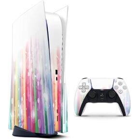 Unfocused Color Vector Bars Full-Body Cover Wrap Decal Skin-Kit Compatible with Sony Playstation 3 Console + Controller