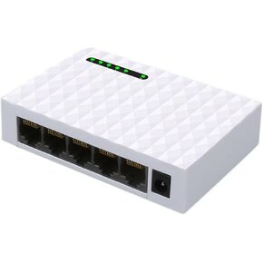 5-Port Gigabit Switch Ethernet Smart Switch High Performance 1000Mbps Ethernet Network Switch RJ45 Hub Internet Splitter(US 5Port 1000Mbps)