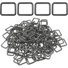 ELANE 60PCS Metal Rectangle Ring,Webbing Belts Buckle Metal Rings for Belt Bags Keychains DIY Accessories Belts and Dog Leash (Silver,1 Inch) in Kuwait