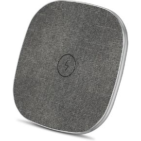 Wireless Charging mat, Non-Slip Metal Base, Ultra Slim, Qi-Certified 15W Max Fast Charging Pad for iPhone Plus/Pro Max Series, Google Pixel, Samsung Galaxy and AirPods Series (No AC Adapter)