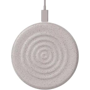 TYLT Ripple Wireless Charger 15W Fast Charging Pad Device for iPhone 15/14/13/12/11 Series, Android Smartphones, AirPods, and Other Qi Compatible Devices (Gray)