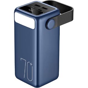 Portable Charger 70000mAh Power Bank, 22.5W Fast Charging USB C Battery Pack, 3 Outputs, LED Display, LED Light, External Cell Phone Huge Capacity Battery Bank for iPhone, Samsung, iPad, Camping
