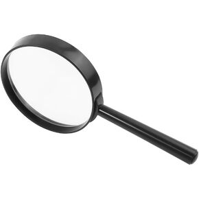 Straight Handle Handheld Magnifying Glass Lens for Elderly Reading Jewelry Appraisal Magnifying Glass(6cm)