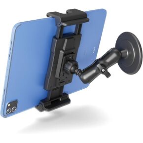 OHLPRO Tablet Wall Mount Holder with 3M Adhesive–No Drill iPad Mount, Adjustable 360° Swivel Stand for Kitchen Bathroom Desk Window Mirror Glossy Tiles, Fit for 5-13" Tablets, Samsung Tab, Fire HD
