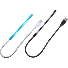 2pcs USB Gooseneck Led Reading Lamps Touch Dimmable Night Light for Bedside Laptop Camping Flexible USB Bed Reading Light