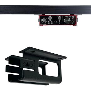 Desk Mount Kit for Focusrite Scarlett Solo (3rd Gen) - Under Desk Mount Brackets with Reversible Clips - Secure Mounting Accessories