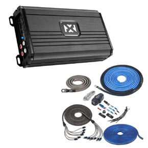 NVX NDA6004 1200W 4-channel class dplifier + True 4 Gauge AWG OFC الأسلاك مجموعة مع حزمة كابل RCA 5/6 قنوات-600W RMS High-Power ، KIT COMPLIGE