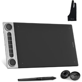 HUION Inspiroy Dial 2 Bluetooth Wireless Drawing Tablet and Palm Rejection Artist Glove