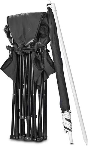 غوتيم! كرسي معسكر قابل للطي محمول مع حاملين بارد ومظلة وكأس-النزهة في الهواء الطلق أو الشاطئ أو المقاعد الخلفية- in Kuwait