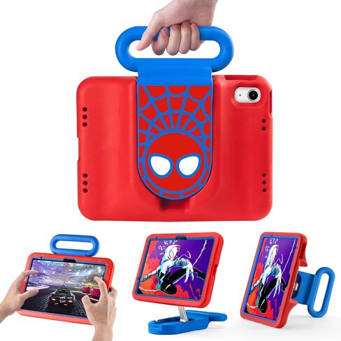 Kids Case for iPad (A16) 11th Generation 11 Inch 2025/ iPad 10th Gen 10.9", Child Friendly Case with Adjustable Stand,Heavy Duty Protective Boys Cover for iPad Air 11 (M3/M2) 2025/2024. (Red-Blue) in Saudi Arabia