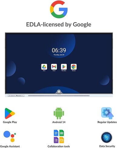 27" Smart Portable TV on Wheels, 16-Hours Playtime, Rolling TV with 8GB+128GB, Android 14, EDLA-Certified Touch Screen Monitor, 13 MP Camera, Remote & Voice Control in Kuwait