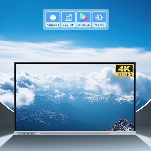 27" Smart Portable TV on Wheels, 16-Hours Playtime, Rolling TV with 8GB+128GB, Android 14, EDLA-Certified Touch Screen Monitor, 13 MP Camera, Remote & Voice Control in Kuwait