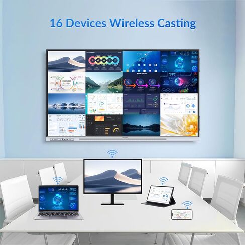 27" Smart Portable TV on Wheels, 16-Hours Playtime, Rolling TV with 8GB+128GB, Android 14, EDLA-Certified Touch Screen Monitor, 13 MP Camera, Remote & Voice Control in Kuwait