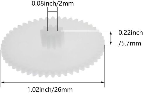 Othmro 10pcs Plastic Gears 9 Teeth Model 092A Reduction Gear Plastic Worm Gears for RC Car Robot Motor in Kuwait